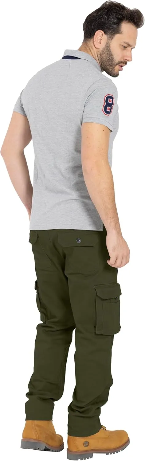 Alamo Casual Cargo Pants for Men - Stretchable, Regular Fit Cargo Work Pants for Men - 6 Pocket Outdoor Mens Work Pants