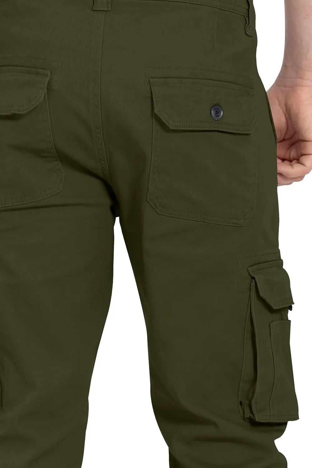 Alamo Casual Cargo Pants for Men - Stretchable, Regular Fit Cargo Work Pants for Men - 6 Pocket Outdoor Mens Work Pants
