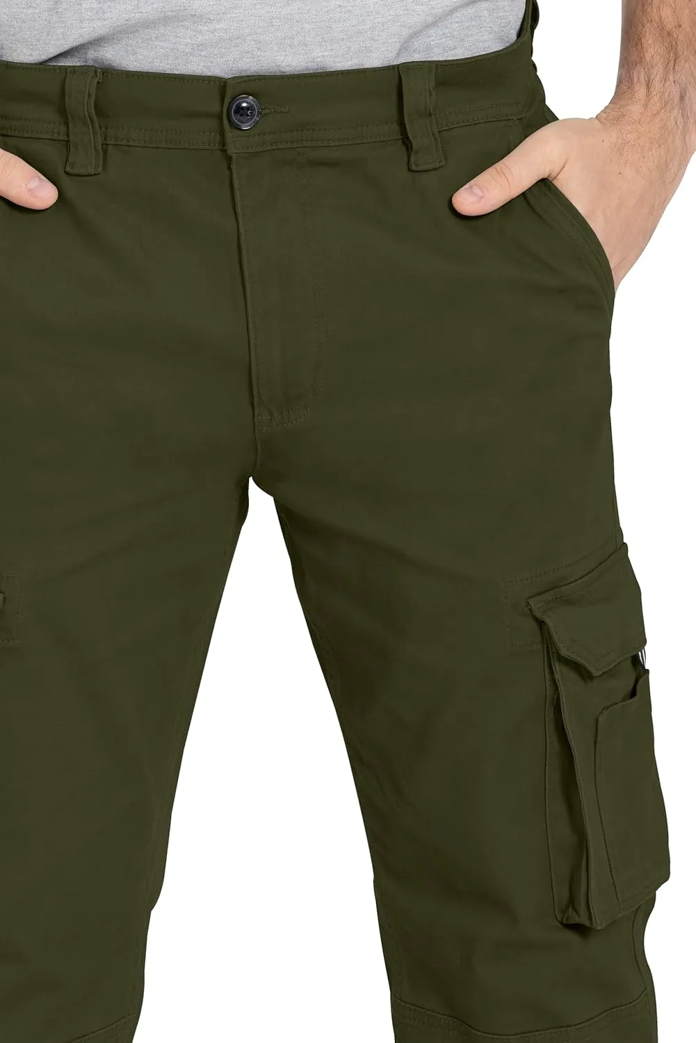 Alamo Casual Cargo Pants for Men - Stretchable, Regular Fit Cargo Work Pants for Men - 6 Pocket Outdoor Mens Work Pants