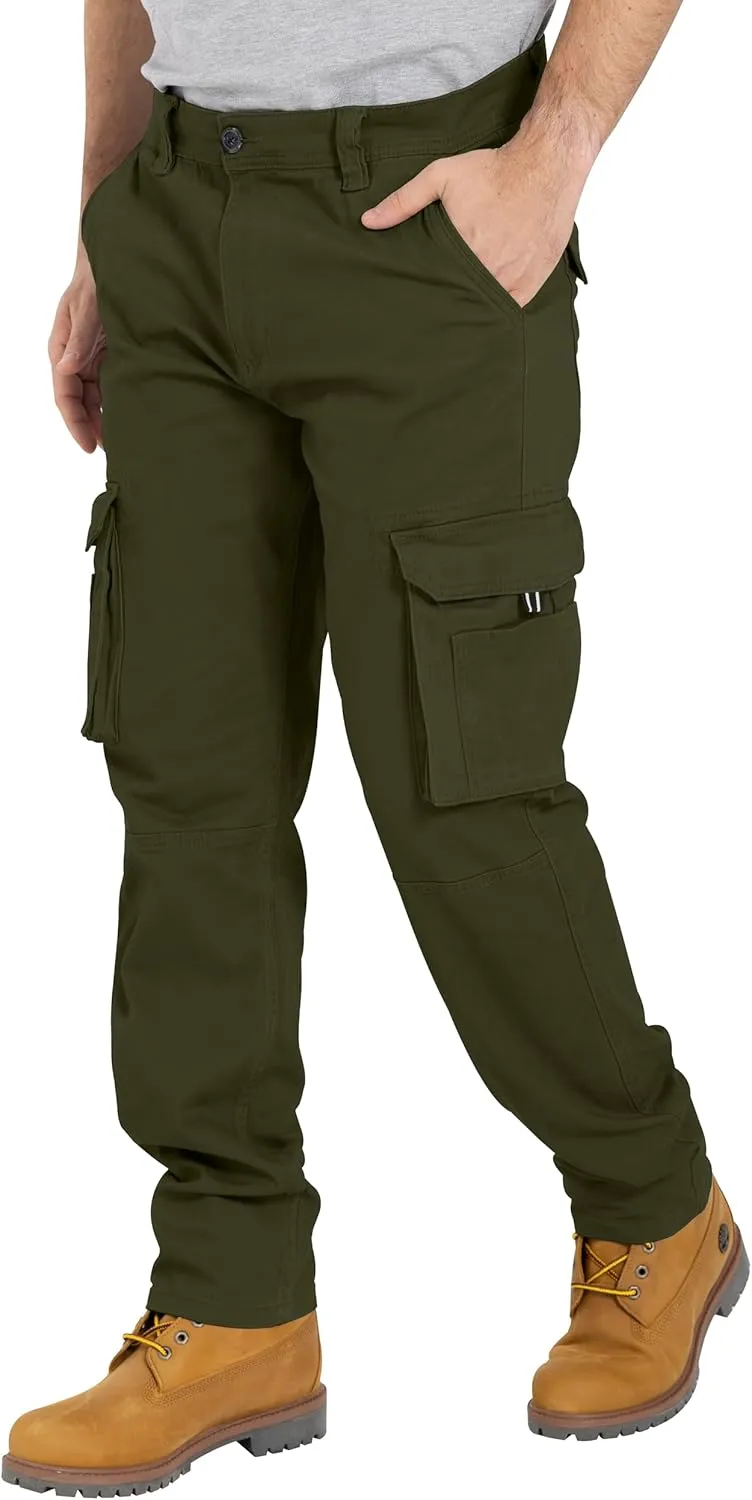 Alamo Casual Cargo Pants for Men - Stretchable, Regular Fit Cargo Work Pants for Men - 6 Pocket Outdoor Mens Work Pants