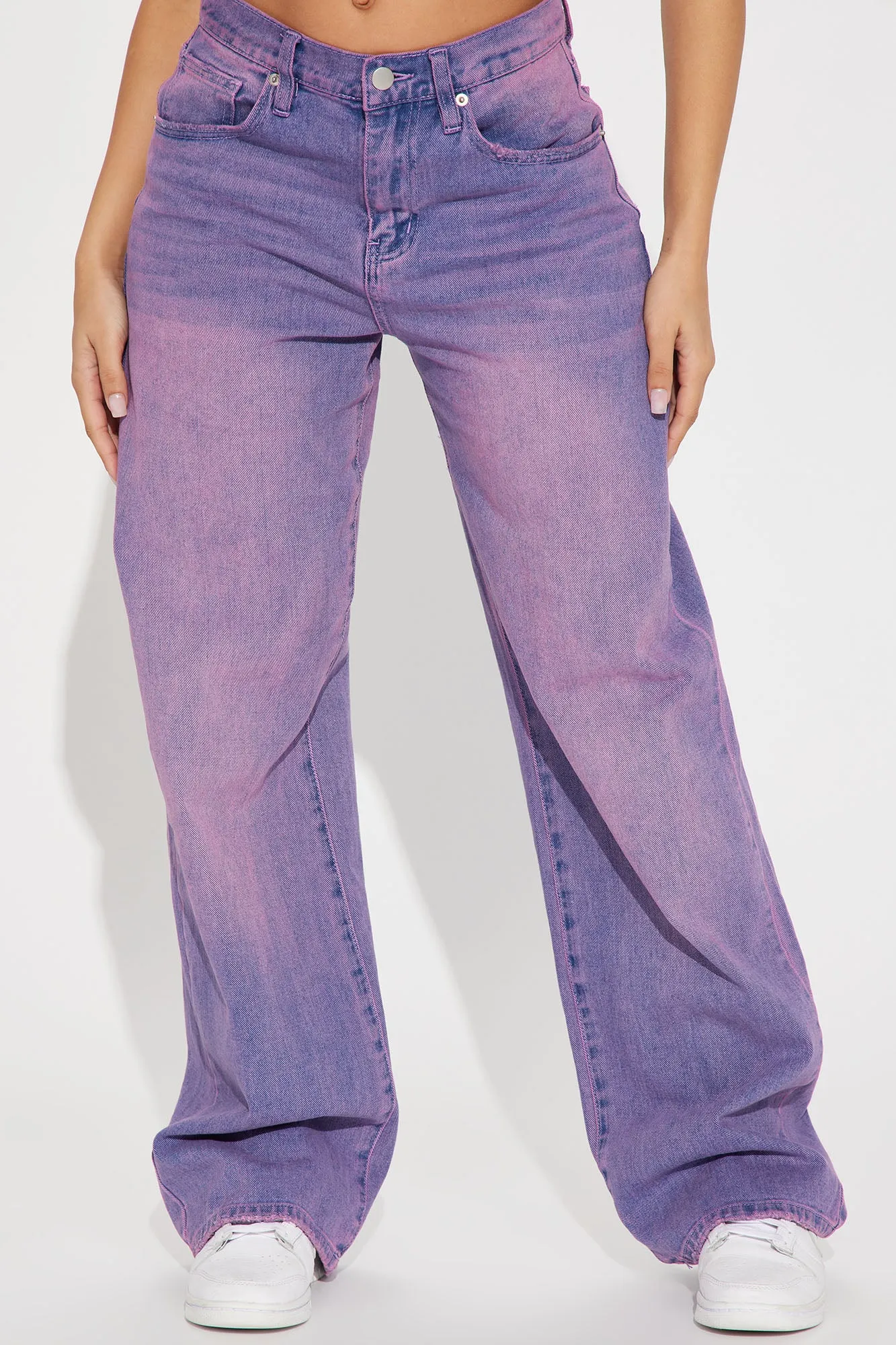 Alix Tinted Baggy Jeans - Purple