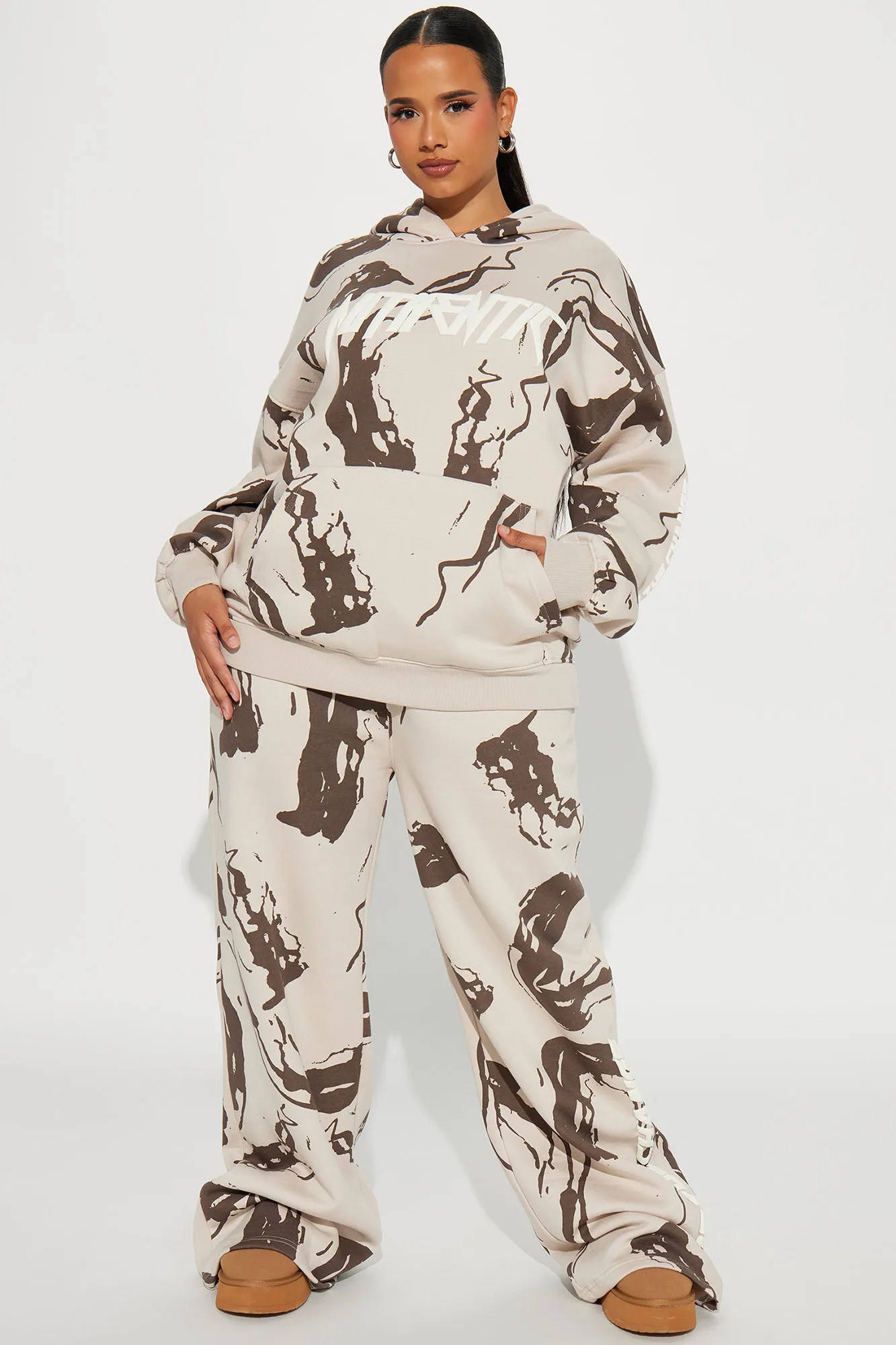 Always Authentic Wide Leg Pant - Sand/combo
