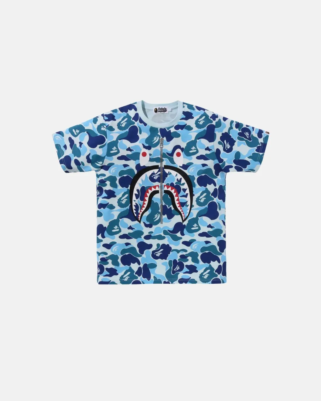 Bape Abc Camo Shark Tee M Blue