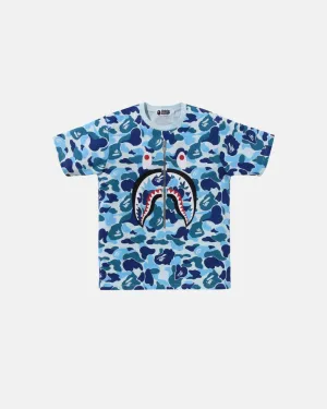 Bape Abc Camo Shark Tee M Blue