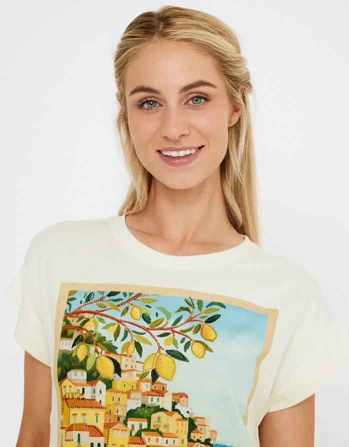 Camiseta Manga Corta Crudo - Amalfis