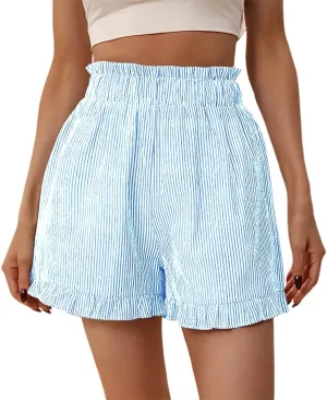 Casual Shorts for Women 2025 Summer Dressy Casual High Waist Dress Shorts Tailored Wide Leg Work Short with Pockets