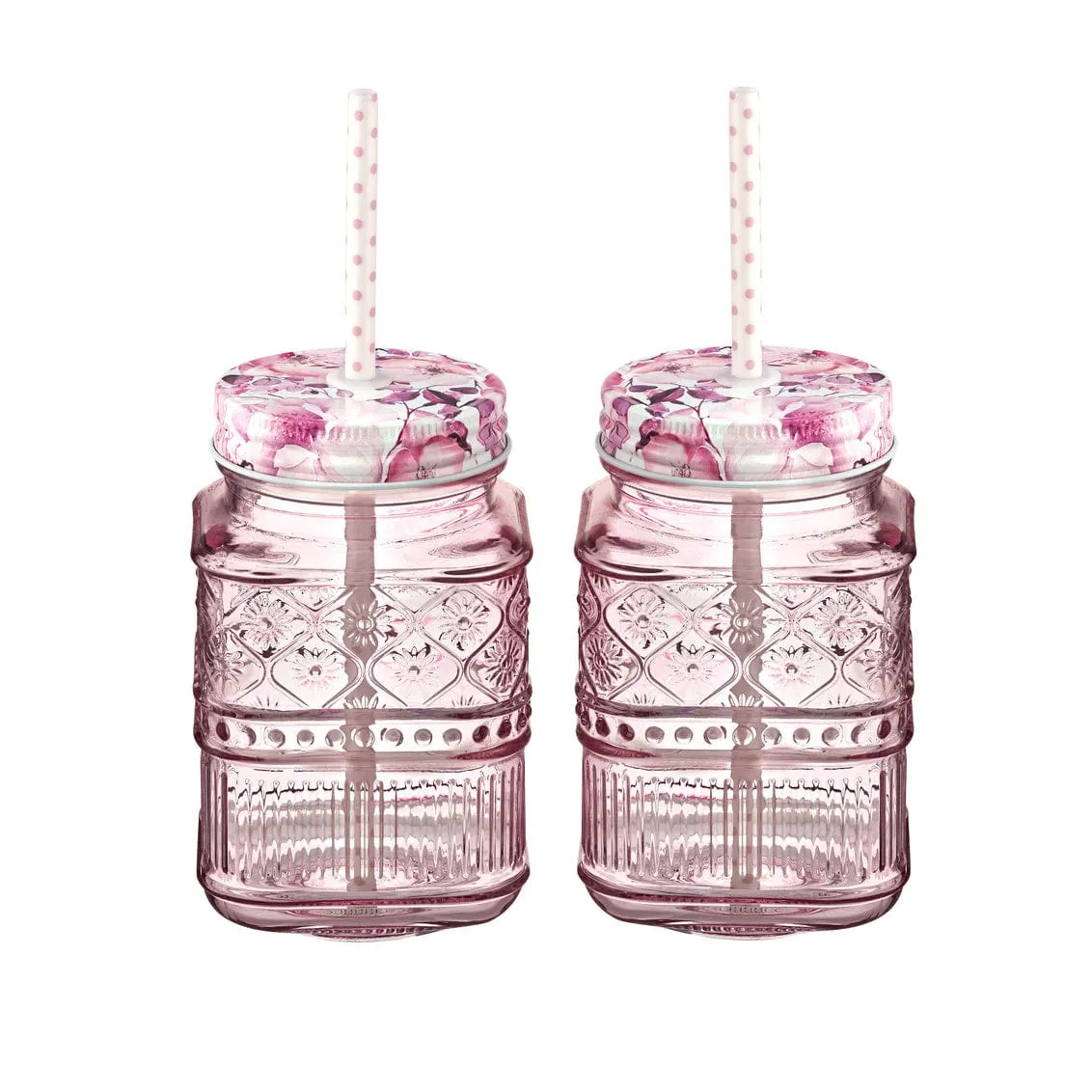 Claro Mason Jars 16oz S/2 Blue