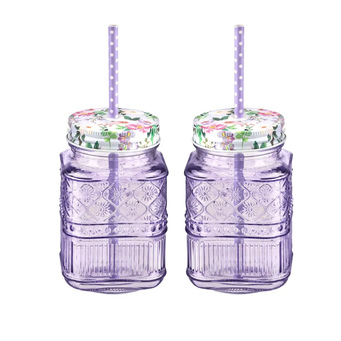 Claro Mason Jars 16oz S/2 Blue