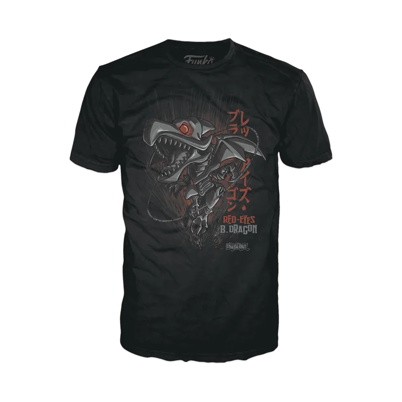 Funko Boxed Tee: Yu Gi Oh - Dragon Negro De Ojos Rojos Playera Mediana