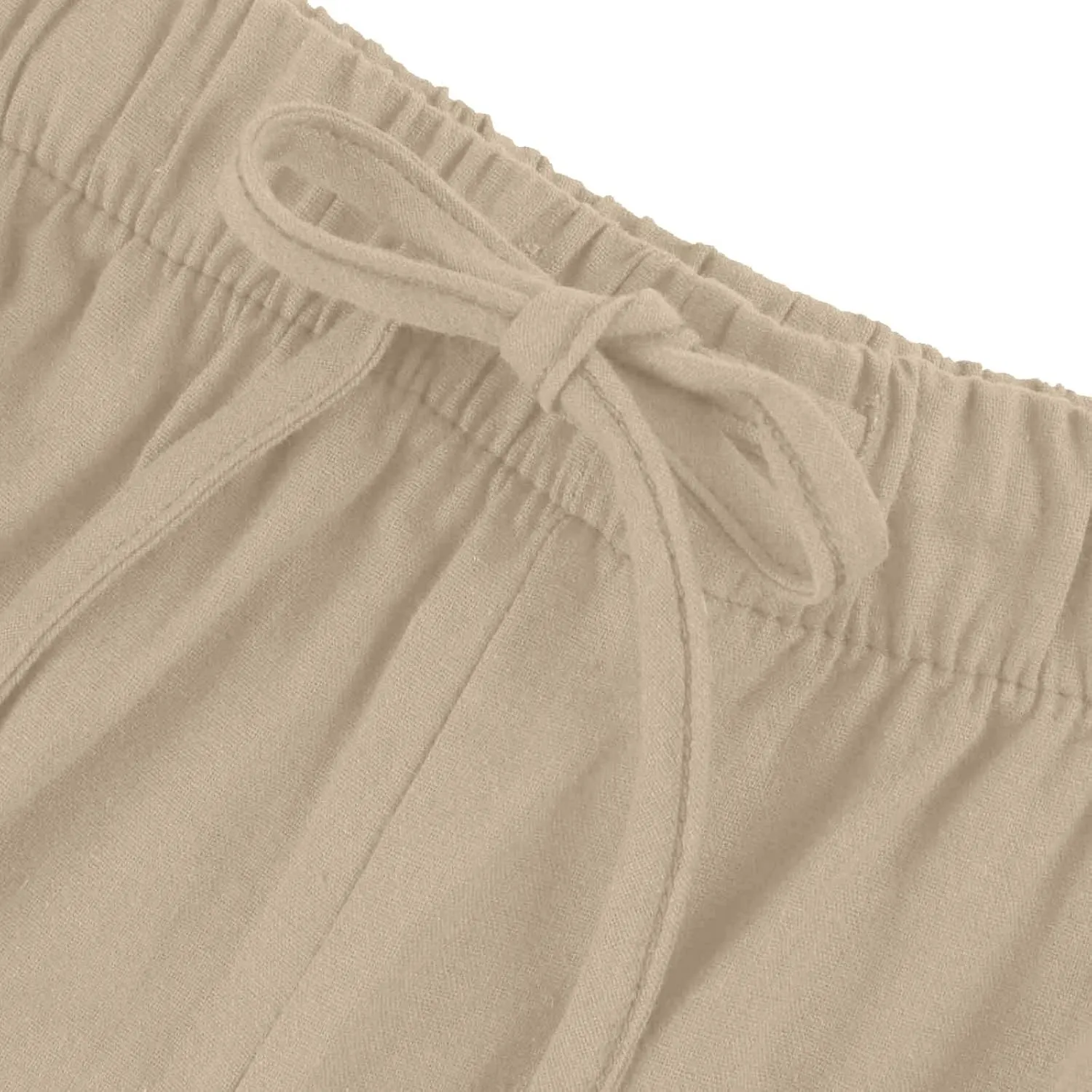 Linen Pants Women,Casual Pants Trendy Wide Leg High Waisted Cotton Linen Drawstring Summer Trouser with Pockets