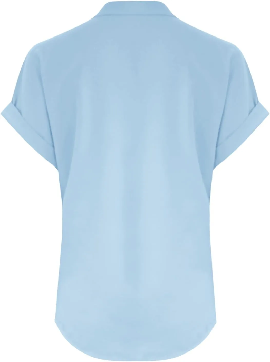 Linen Shirts for Women Cotton Button Up Shirt Summer Short Sleeve Roll Up Loose Fit V-Neck Casual Work Blouse Tops