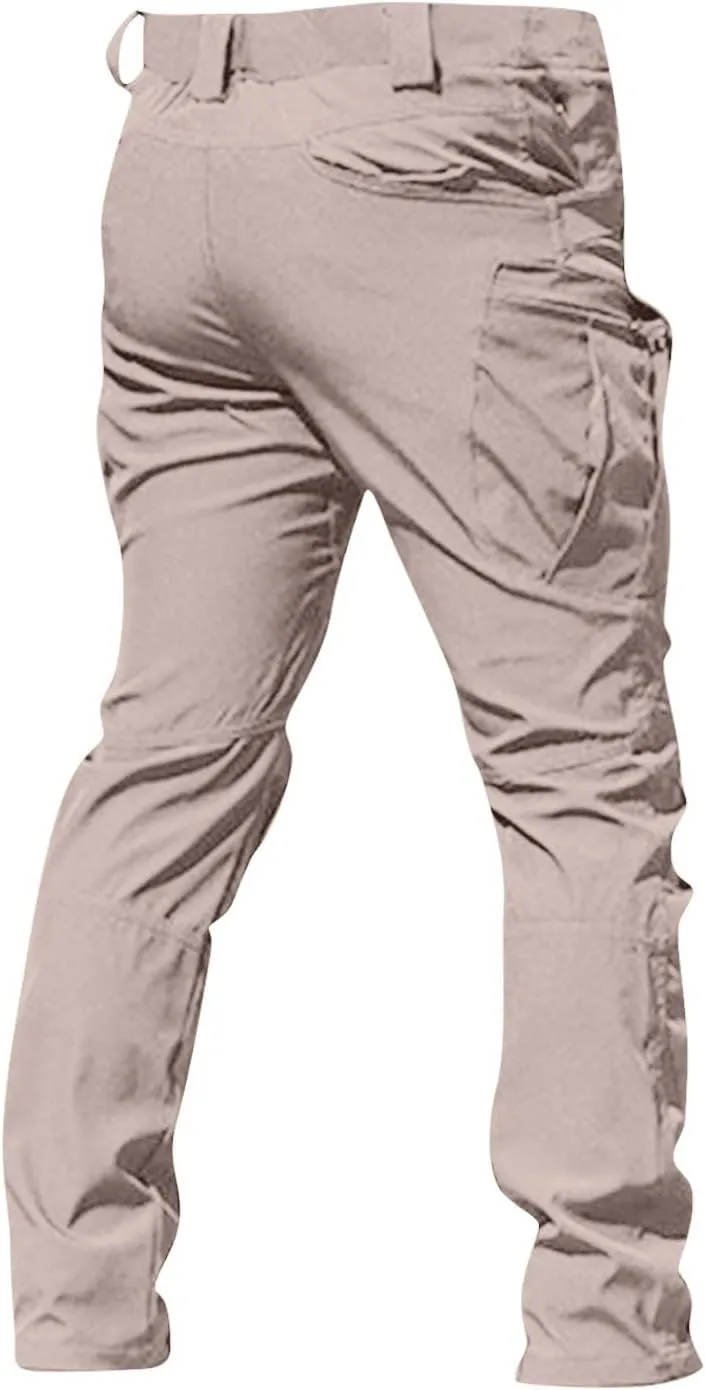 OIOLOYJM Military Cargo Pants for Men Hiking Relaxed Fit Work Waterproof Stretch Tactical Lightweight Outdoor Travel Pant