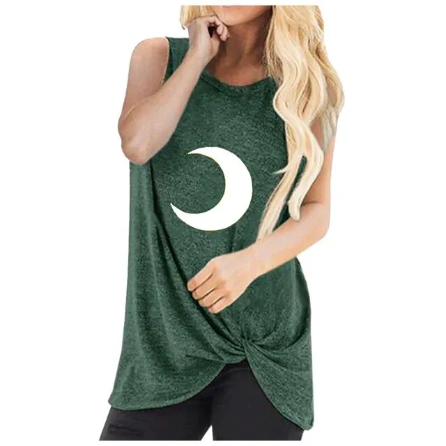 "Willow" Moon Sleeveless Shirt