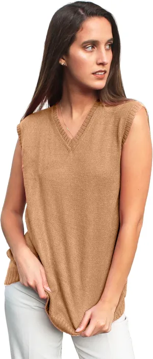TINKUY Peru Womens Alpaca Wool V Neck Sweater Vest, S-4XL