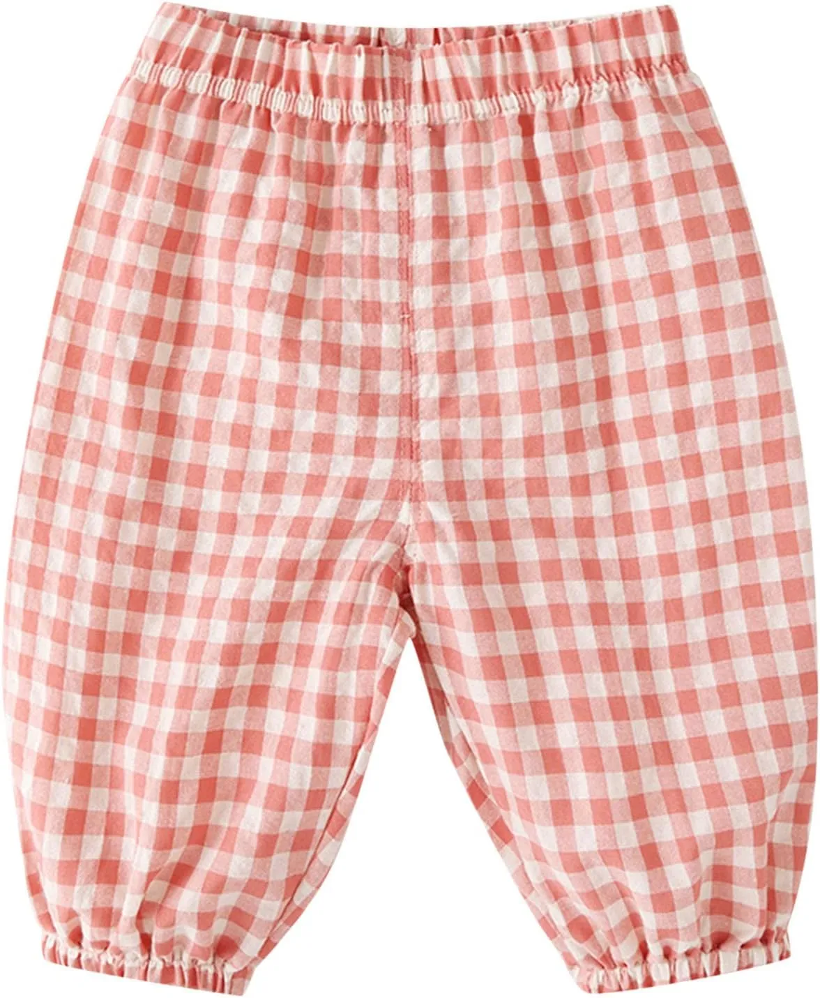 Toddler Boys Plaid Baggy Pants Breathable Lightweight Wide Leg Casual Trousers Elastic Waisted Loose Joggers Pants