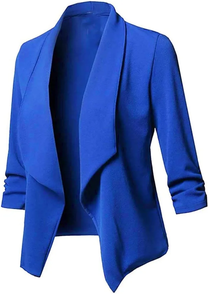 Womens Blazer 2024 Fall Bussiness Casual Sleeve Casual Women's Coat Work Professional Office Outfits Lapel Pockets