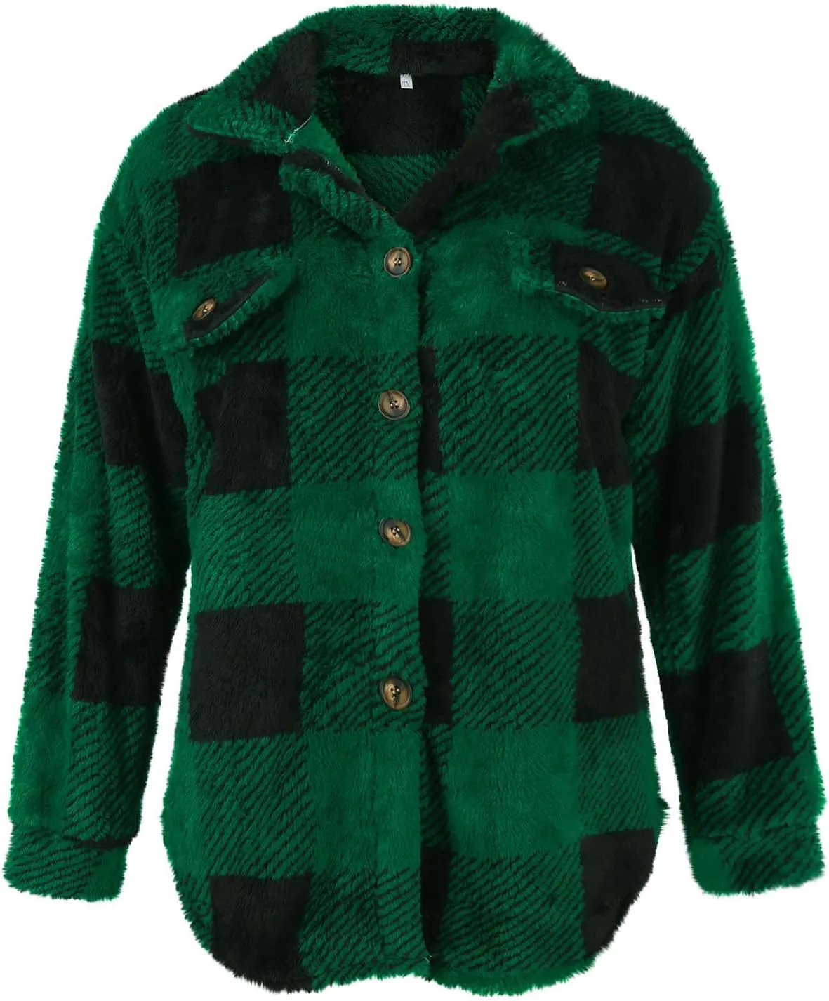 Womens Winter Coats Casual Fuzzy Fleece Shirt Open Front Fall Sherpa Jackets Warm Plaid Cardigans Trendy Outerwear